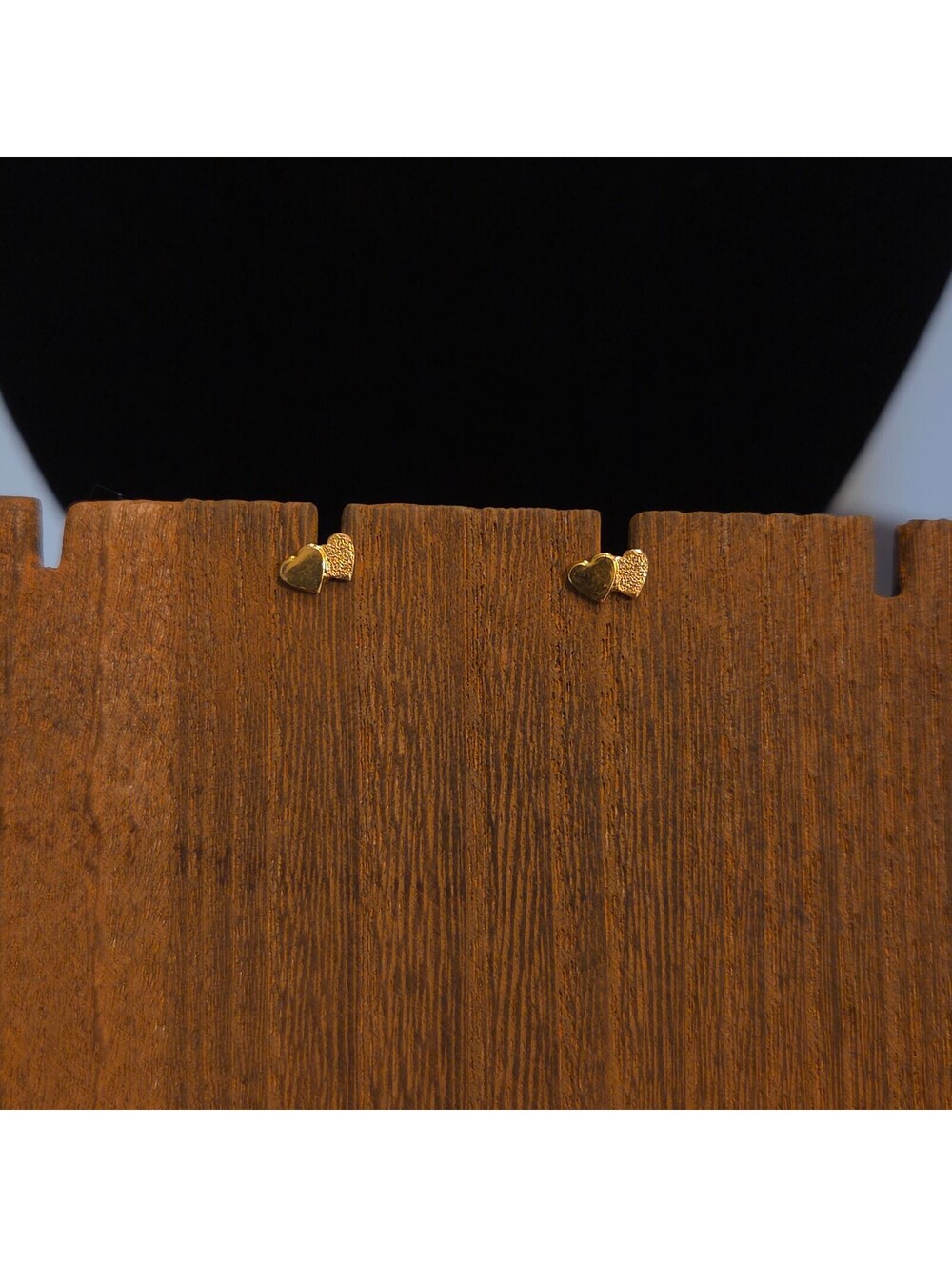 Vintage 14K Gold Double Heart Earrings (studs)
